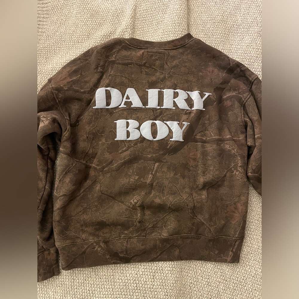 Dairy Boy River Camo Crewneck - Light Blue